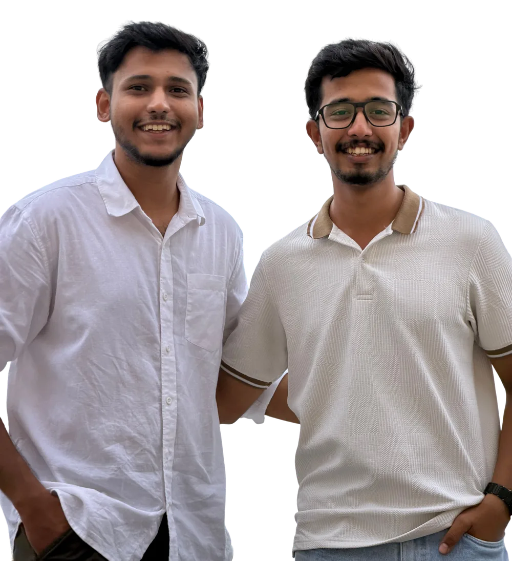 Taha Bohra and his business partner, founders of Mindset Marketers